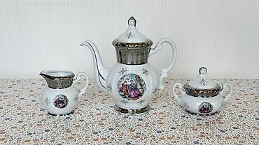 cat 6: Çay dəsti, rəng - Ağ, Farfor, 6 nəfərlik, Yaponiya — 3
