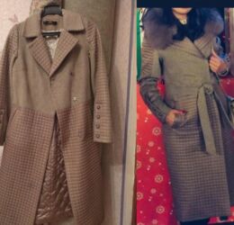 Çimərlik geyimləri: Qadın palto - Model: iki formalı kombinə edilmiş dizayn – yuxarı