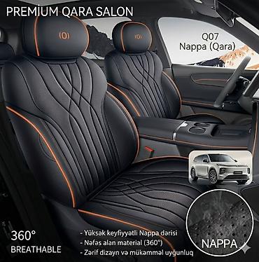 mini soyuducu: Premium Qara Salon – Q07 Nappa (Qara) avtomobil oturacaq örtüləri - — 1