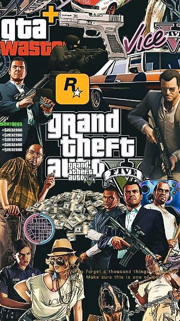 oyun səkilləri: GTA V mövzusunda divar kağızı / poster dizaynlı şəkillər toplusu — 1