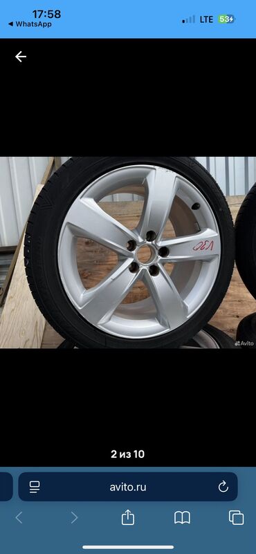 Диски: Железные Диски R 18 Audi, Комплект, отверстий - 5, Б/у — 8