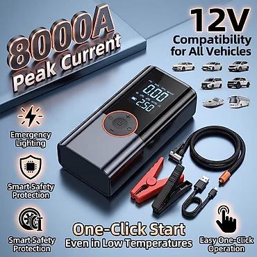 vaz stater: JKUOO Avtomobil Akkumulyatoru Starteri, 180 PSI Hava Pompası ilə, 5.0 — 7