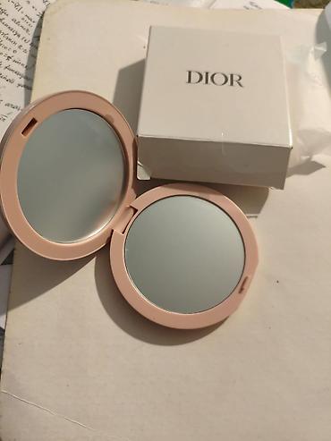 dior çanta: Dior dairəvi kompakt güzgü - Rəng: açıq pudra-çəhrayı - Material — 3