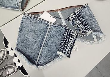 qəd: Zolaqlı qara bleizer + denim mini ətək dəsti - Bleizer: tünd boz/qara — 1