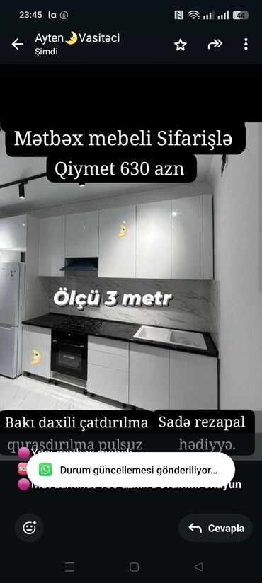 стеклянные полки на заказ: 🟣Yeni mətbəx mebeli 🆘 *1 pqm görə qiymətlər* 🟣Mat Laminat *180 azn*