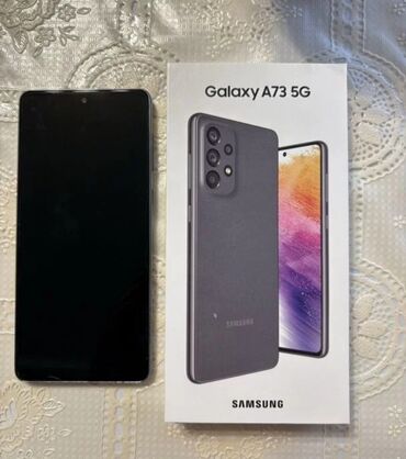 Samsung: Samsung Galaxy A73 5G, 128 GB, rəng - Qara, Sensor, Barmaq izi, İki sim kartlı