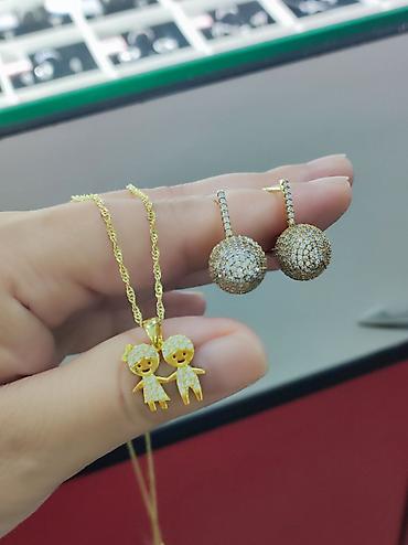 Серебряные серьги: Серебро Италия Серебряный Серьги+ Цепочка с подвеской Цена 4500сом — 8