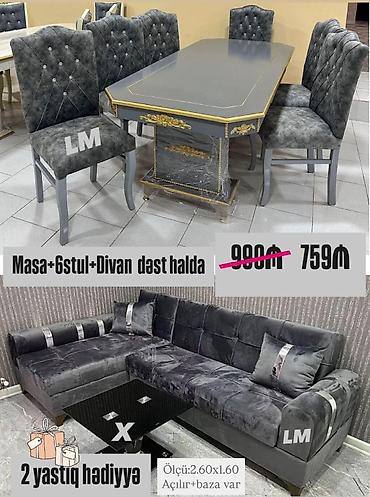 divan sifariş: *👑Divan+ Masa dəsti👑* Sifarişlə hazırlanır. Dəst şəkildə : *759₼* — 1