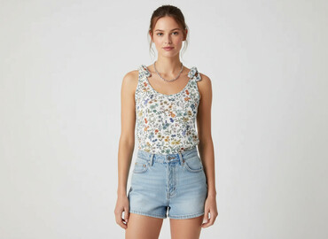 taco hemingway koszulka: H&M Basic, Топ жіночий, розмір S