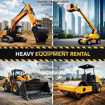 ekskovatorlar: Tikinti texnikasının icarəsi – HEAVY EQUIPMENT RENTAL Təklif olunan — 1