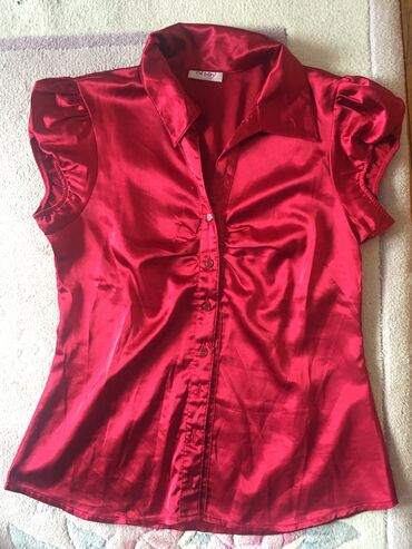 comma košulje: One size, Single-colored, color - Red