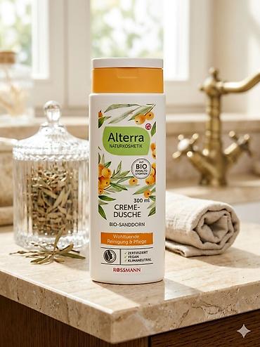 papuce platforma: Alterra Naturkosmetik Creme-Dusche – Bio-Sanddorn, 300 ml - Kremasti — 1