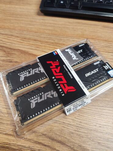 ddr1 1gb: Оперативдик эс-тутум, Жаңы, Kingston Fury, 64 ГБ, DDR4, 3200 МГц, ПК үчүн
