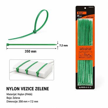 KMT Kablovska vezica zeleni 9368049 Zelene najlonske vezice za