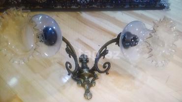 İşıqlandırma: İkiqollu dekorativ divar bra – klassik üslubda. - Material: metal — 1