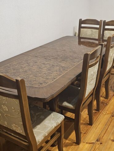 Masa və oturacaq dəstləri: Qonaq otağı üçün, Açılan, Dördbucaq masa, 6 stul -da lalafo.az — 10 Masa və oturacaq dəstləri: Qonaq otağı üçün, Açılan, Dördbucaq masa, 6 stul — 10