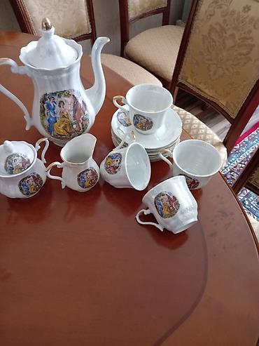 qəhvə dəsti: Çay dəsti, rəng - Ağ, Farfor, Almaniya — 1