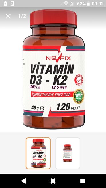 idman qida: Vitamin d3 k2, türk mütəxəsislərin dediyinə görə d3 k2ilə birlikdə