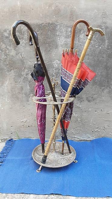 Stilski čiviluci: Stari masivan stilski drzac za kisobrane od mesinga sa prelepim — 13