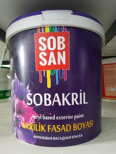 краска для стен: Акриловая Краска SOBSAN, Фасад, цвет - Фиолетовый