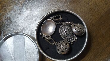 Серебряные серьги: Серебряные серьги, Проба 925, Жемчуг, Женские, Б/у — 12