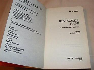 posta kula: Revolucija nade - Erih FromGrafos Beograd 1980, strana 190. Knjiga je — 2