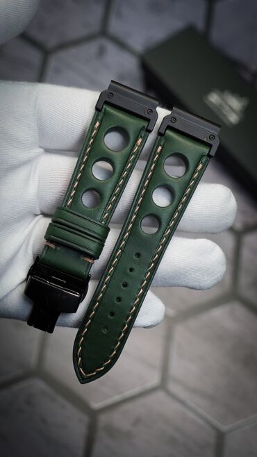Ремешки, браслеты для часов: Ремешки для Garmin из кожи, ручная работа. 22, 26 мм Есть в наличии и — 3
