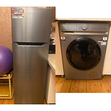 Hoffman soyuducu + Toshiba paltaryuyan dəst - Rəng: inox/metallik boz lalafo.az -da Hoffman soyuducu + Toshiba paltaryuyan dəst - Rəng: inox/metallik boz