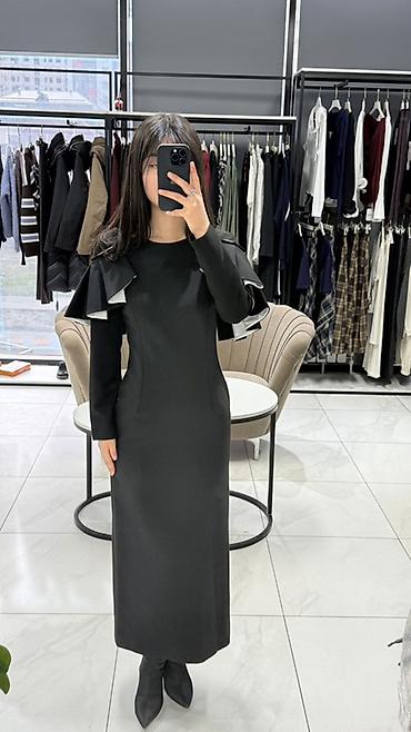 Повседневные платья: Повседневное платье, Турция, Осень-весна, Длинная модель, Трикотаж, Прямое, S — 2