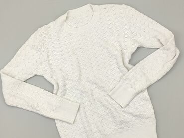 białe bluzki ze złotym nadrukiem: Sweter, S, stan - Dobry
