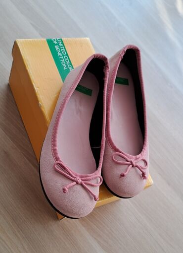 вязаные детские носки: Детские замшевые туфли для девочки, United colors of benetton, 31