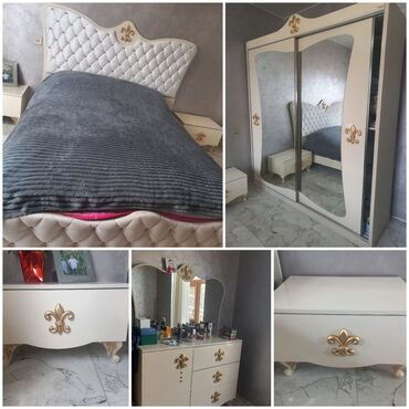 Yataq otağı dəstləri: İkinəfərlik çarpayı, Dolab, 2 tumba, İşlənmiş