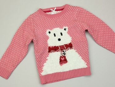 sweterek z piórami: Sweterek, 3-4 lat, 98-104 cm, stan - Dobry