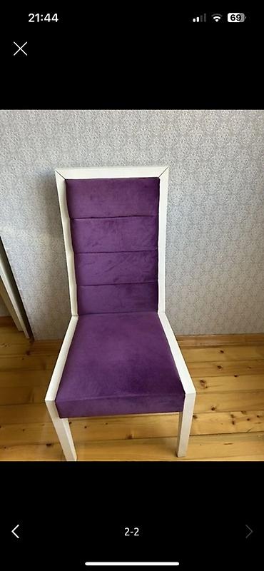 mebel stullar: Qonaq otağı üçün, İşlənmiş, Açılan, Kvadrat masa, 6 stul — 2