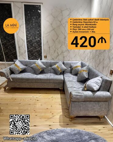 divan örtükləri: Künc divan, Açılan, Bazasız, Şəhərdaxili pulsuz çatdırılma