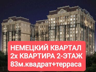 Продажа квартир: 2 комнаты, 83 м², Элитка, 2 этаж, ПСО (под самоотделку)