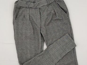 ubrania w pepitkę: Material trousers for women, size M