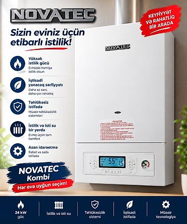 istilik elani: Yeni Kombi Novatec 24 kVt, Ödənişli çatdırılma, Ödənişli quraşdırma, Zəmanətli, Kredit var — 1