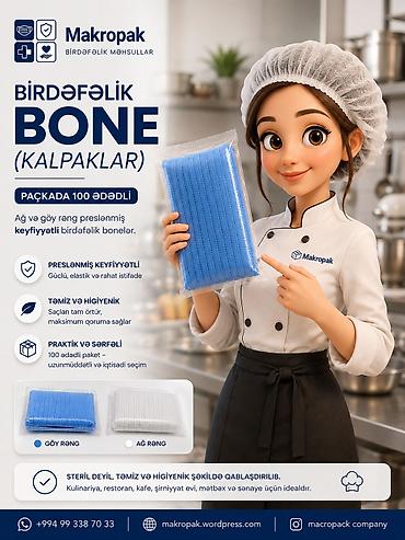 azerbaycan xəritəsi: 👩‍🍳 Təmizlik və rahatlıq bir arada! 🔹 Birdəfəlik bone (kalpak) 🔹 — 1