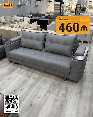 nur mobilya divan: Divan – müasir minimal dizayn - Ölçü: 230 sm (eni üzrə geniş oturacaq) — 1
