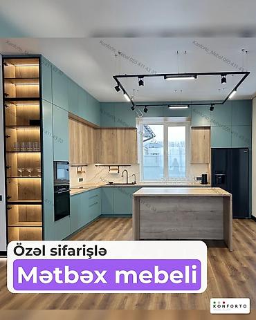 Mebel: Sifarişlə mətbəx dəsti, Özü çəkən petlələr, MDF — 1