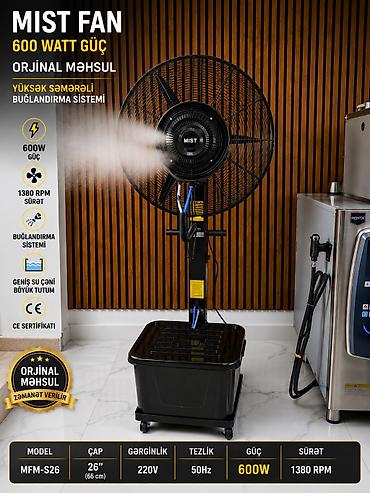su cəni satılır: Sərinkeş MistFan600watt Sulu Sərinkeş Mist fan Model : MFM - S26 — 1