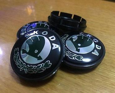 aluminijumske felne 16 5x112: ČEPOVI ZA FELNE ŠKODA 56 MM / 52 MM - ZELENI - ORIGINALNI | — 2