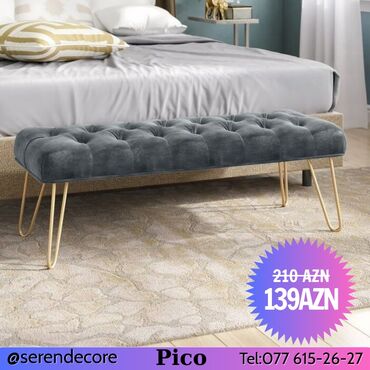 Pufiklər: Pufik oturacaq, Vеlur parça, rəng - Yaşıl — 7