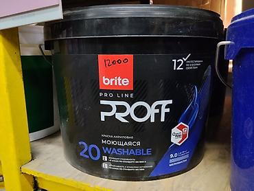 Краска акриловая моющаяся brite PRO LINE PROFF - Тип: интерьерная