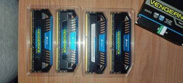 kompüterlər 2 ci əl: Operativ yaddaş (RAM) Corsair, 32 GB, 1600 Mhz, DDR3, PC üçün, İşlənmiş