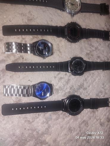 casio saat qiymetleri: Saat kolleksiyası - Naviforce analoq saat – qara silikon qayış, iri — 5