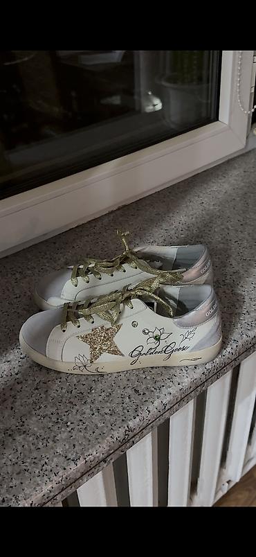 золотой стельки: Кроссовки, 40, Golden Goose, Б/у, цвет - Белый, Самовывоз — 3
