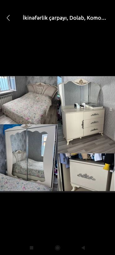 taxt üçün matras: 2 təknəfərlik çarpayı, Dolab, Termo, 2 tumba, Türkiyə, İşlənmiş