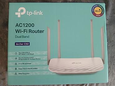 internet isi: TP-Link Archer C50 AC1200 Dual Band Wi‑Fi router - İkiz zolaq (Dual — 1